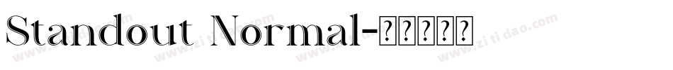 Standout Normal字体转换